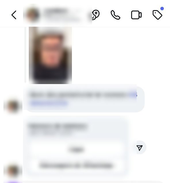 Conversa de cliente pedindo indicação de loja